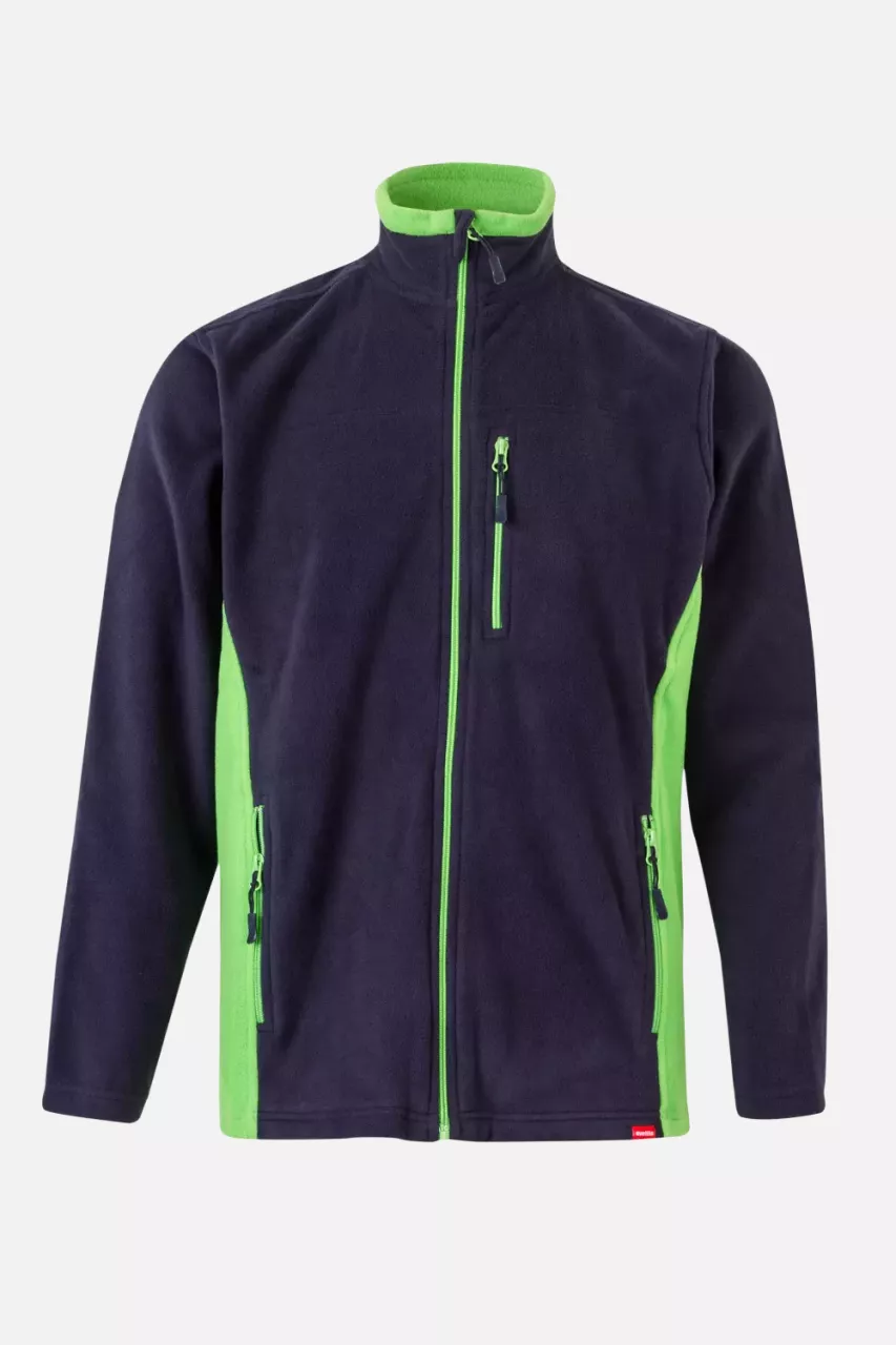 Velilla 201504-61-25, Fleece Jacket, Navy Blue/Lime Green, image 1, gallery thumbnail