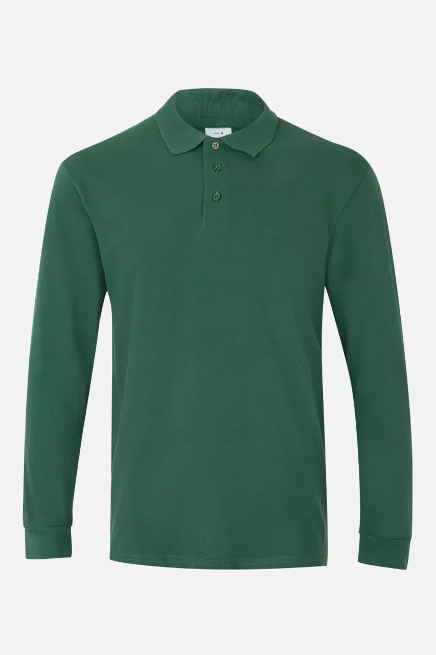 Velilla 105503-04, Long Sleeved Polo Shirt, Forest Green, image 1, gallery thumbnail