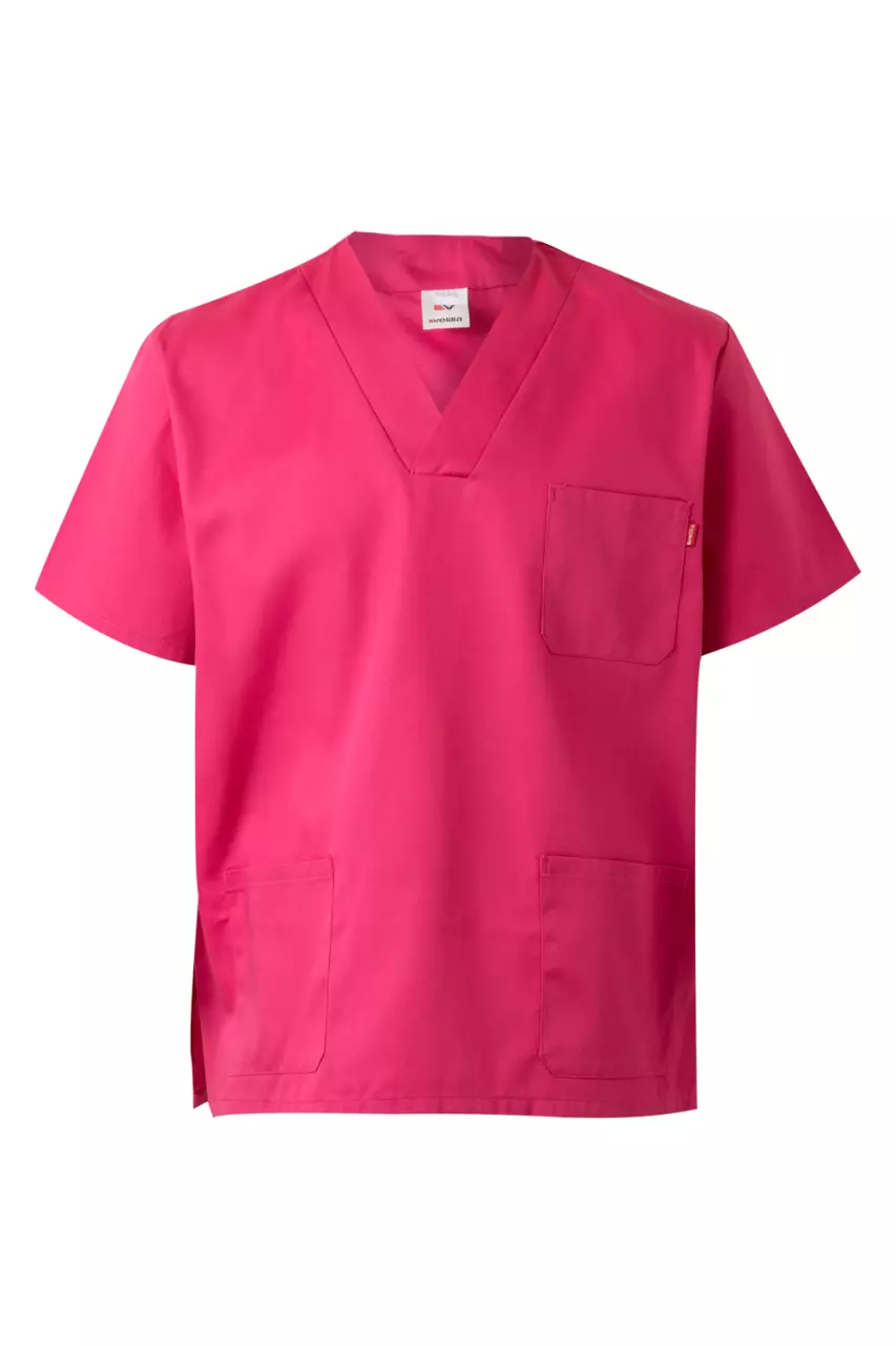 Velilla 589-23, Work Tunic, Fuchsia, image 1, gallery thumbnail