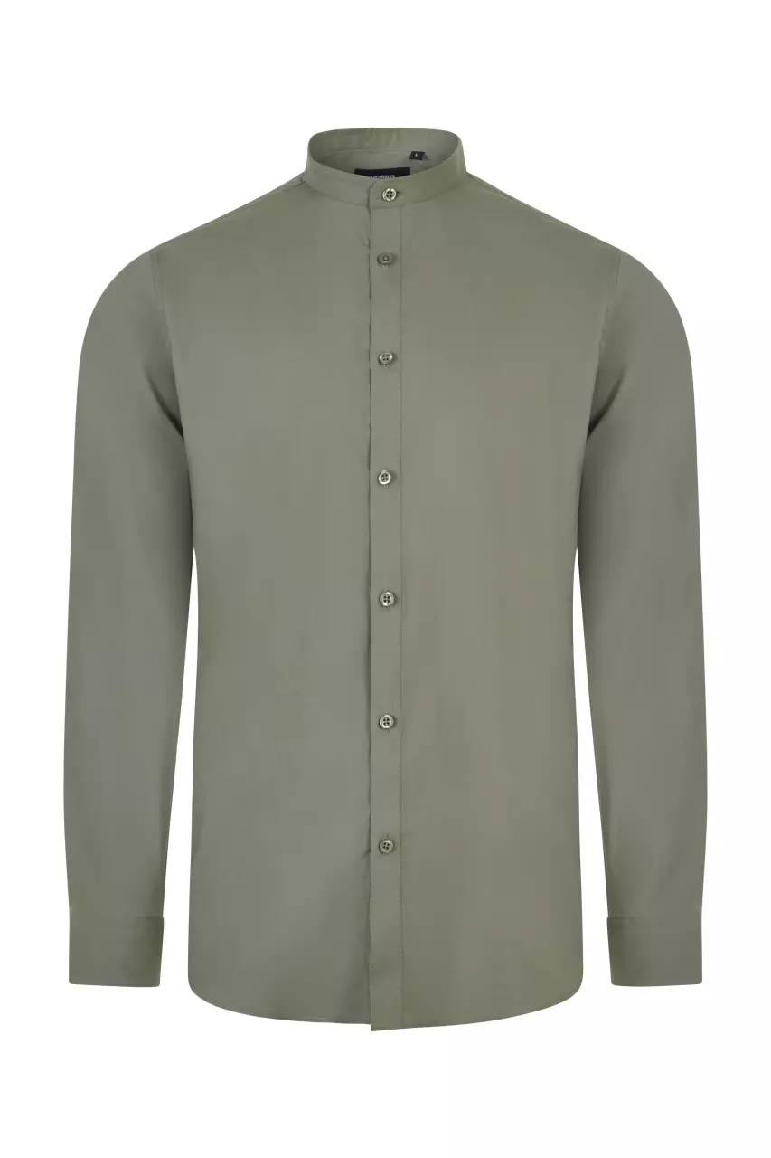 Velilla 405013S-35, Langarm-Arbeitshemd mit Stehkragen, Helloliv, image 1, gallery thumbnail