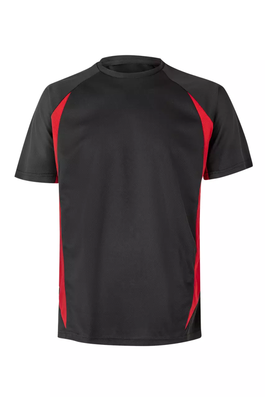 Velilla 105501-00-12, Work T-Shirt, Black/Red, image 1, gallery thumbnail