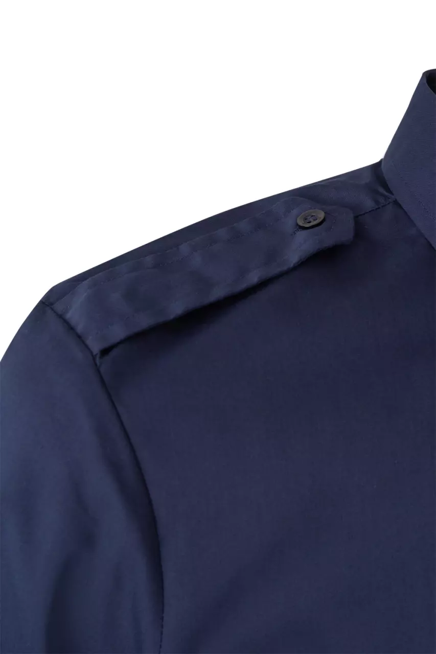 Velilla 532-01, Short-Sleeved Work Shirt, Marine Blue, image 4, gallery thumbnail