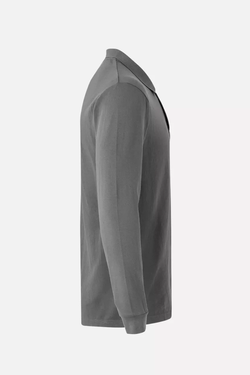 Velilla 105503-08, Long Sleeved Polo Shirt, Grey, image 3, gallery thumbnail