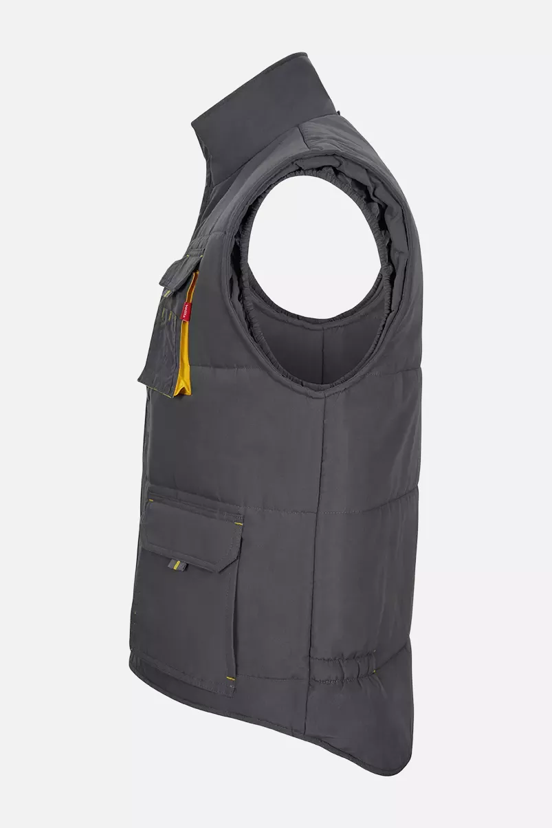 Velilla 205902-08-17, Padded Work Vest, Grey/Yellow, image 2