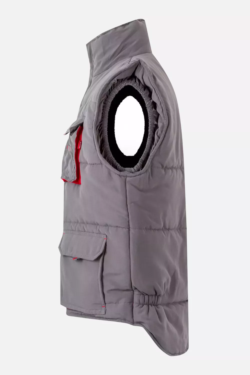 Velilla 205902-08-12, Padded Work Vest, Grey/Red, image 6
