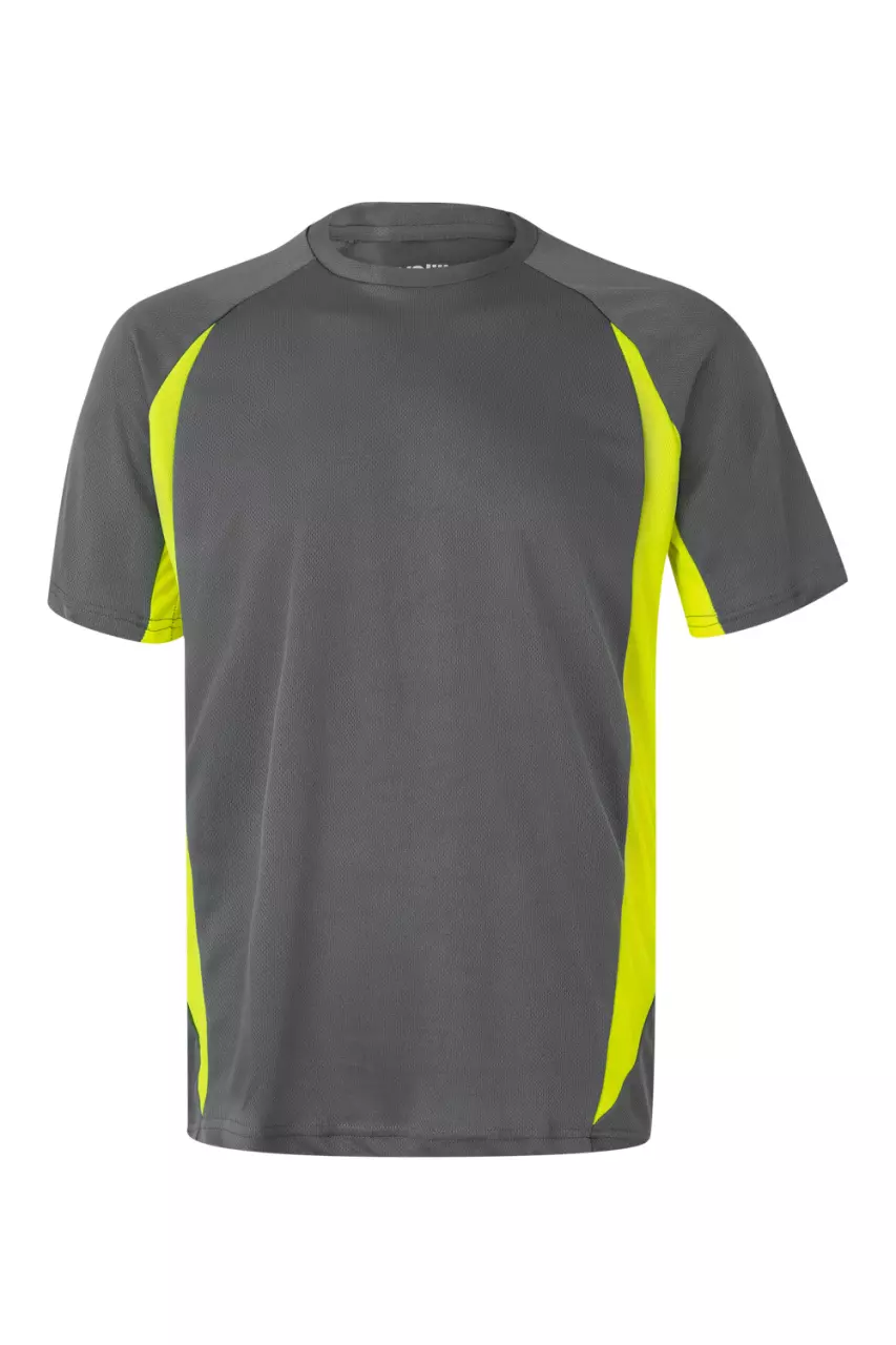 Velilla Work T-Shirt, Grey/Hi-Vis Yellow