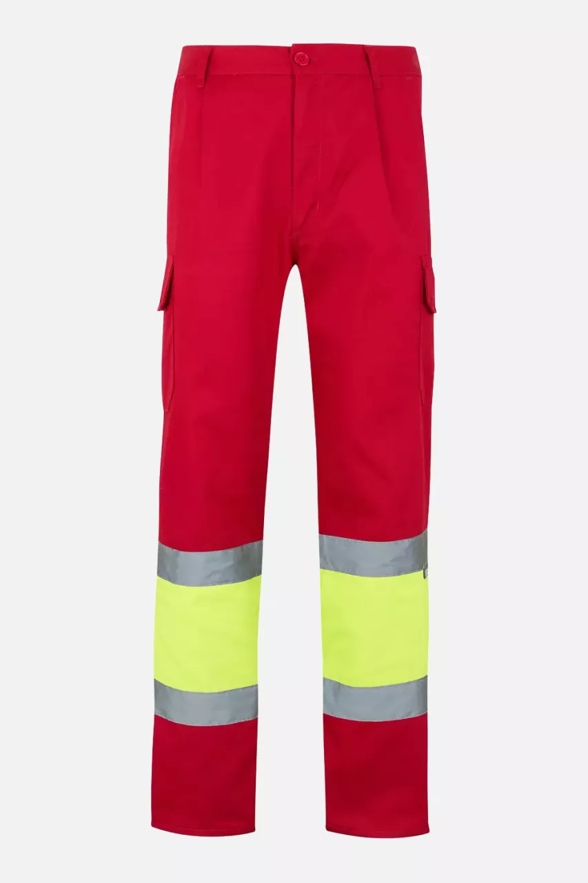 Velilla 0157-12-20, Warnschutz-Hose, Rot/Warngelb, image 1, gallery thumbnail