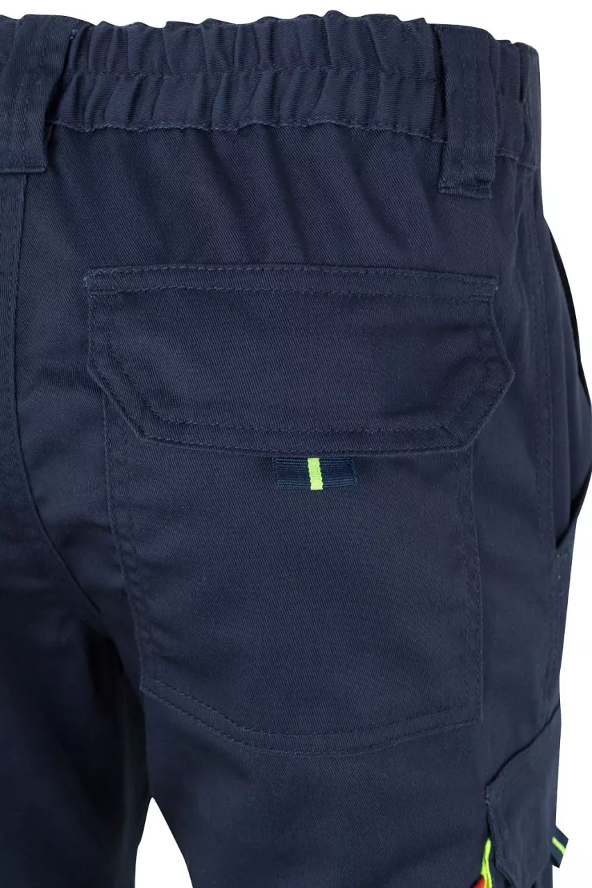 Velilla 303002S-61-20-1, High-Vis Work Trousers, Navy Blue/Hi-Vis Yellow, image 4, gallery thumbnail
