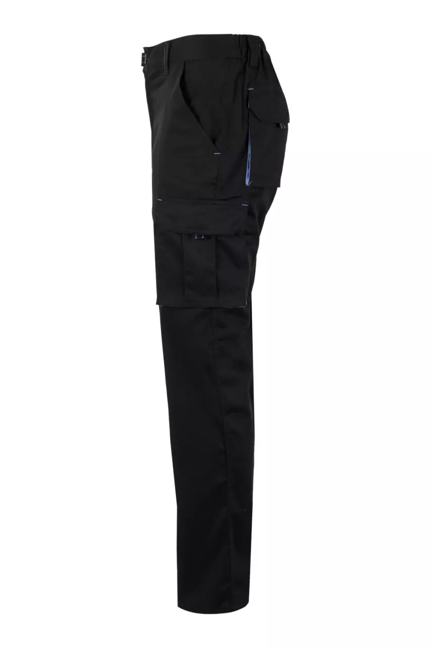 Velilla 103024S-00-05, Work Trousers, Black/Sky Blue, image 5, gallery thumbnail