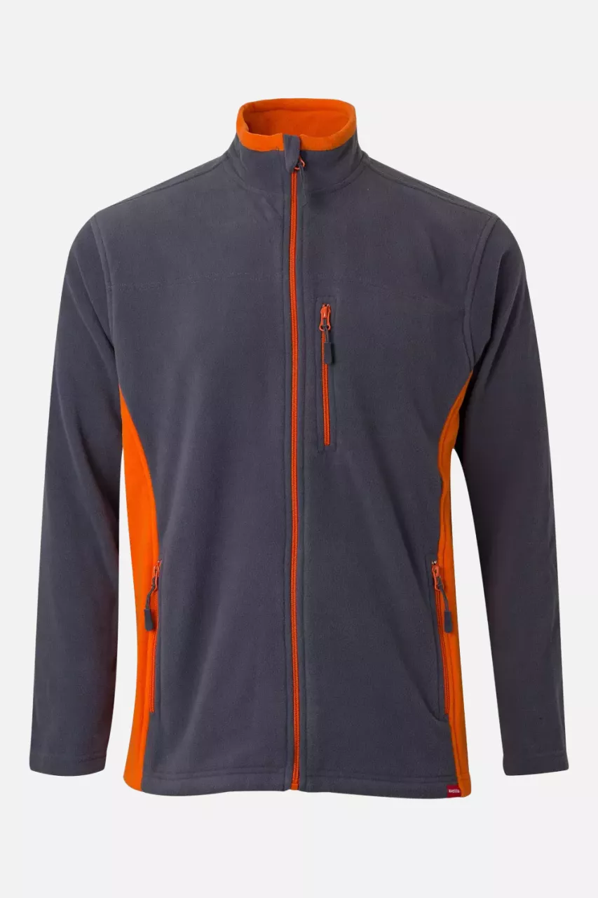 Velilla 201504-08-16, Fleece Jacket, Grey/Orange, image 1, gallery thumbnail