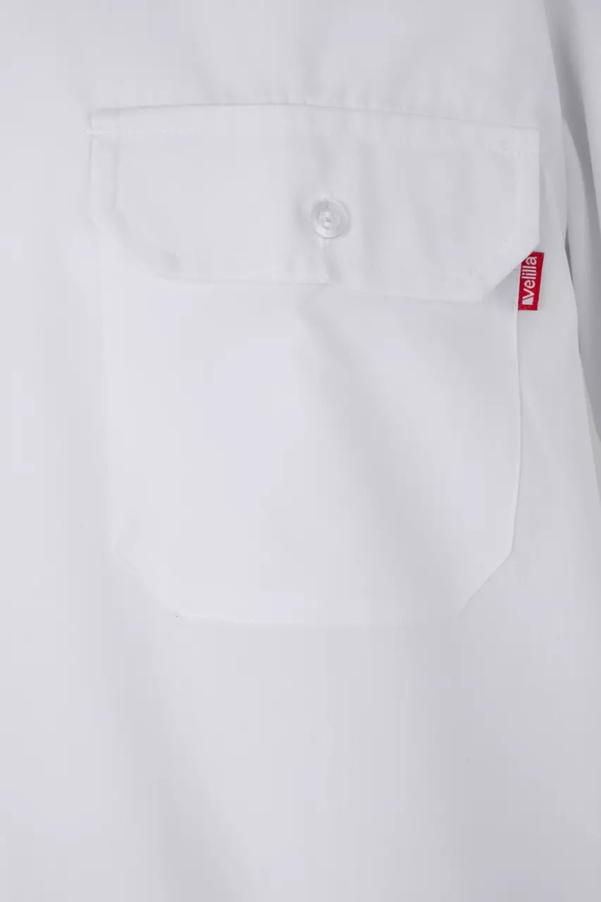 Velilla 530-07, Long Sleeved Work Shirt, White, image 4, gallery thumbnail