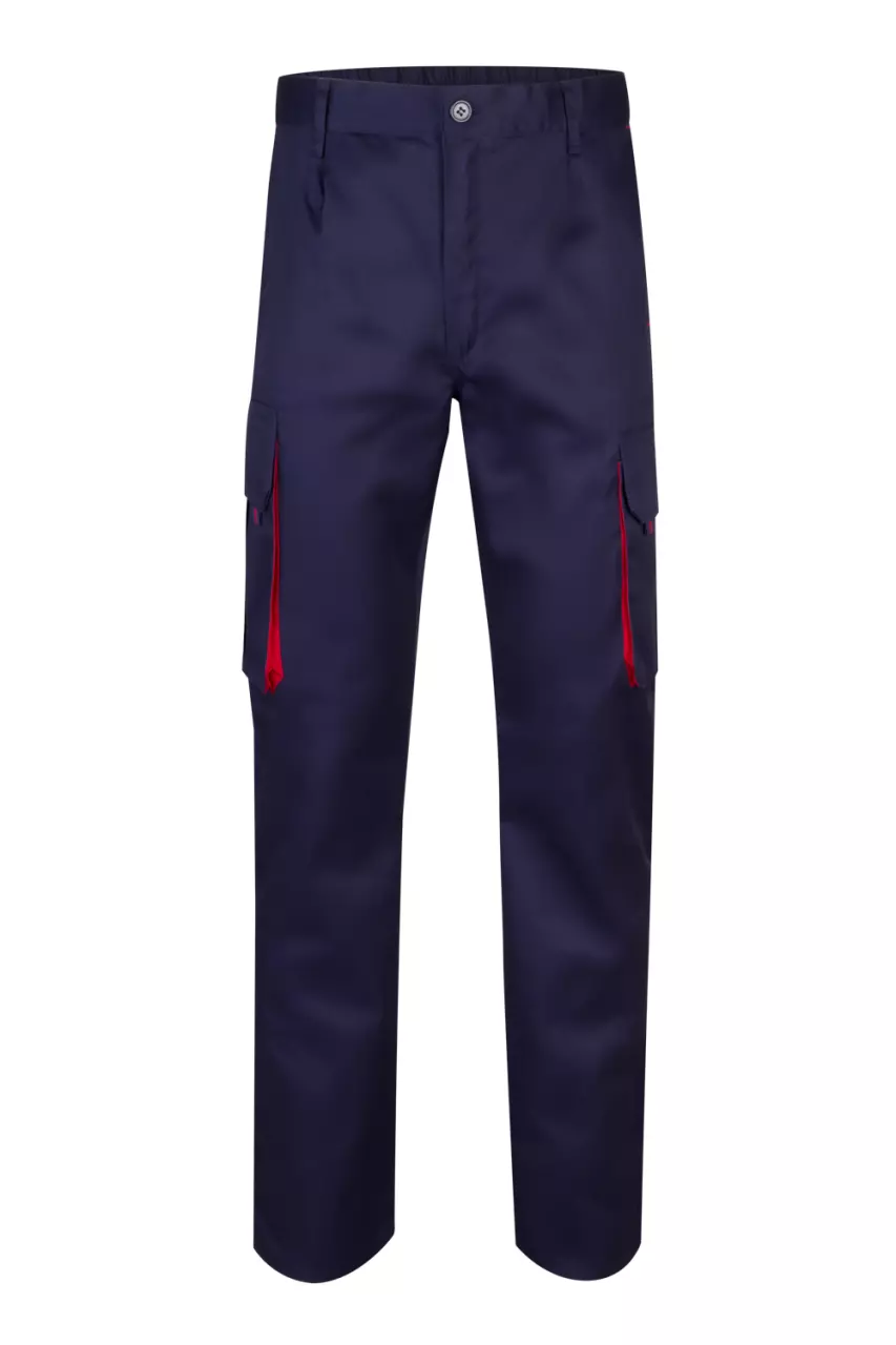 Velilla 103004-01-12, Work Trousers, Marine Blue/Red, image 1, gallery thumbnail