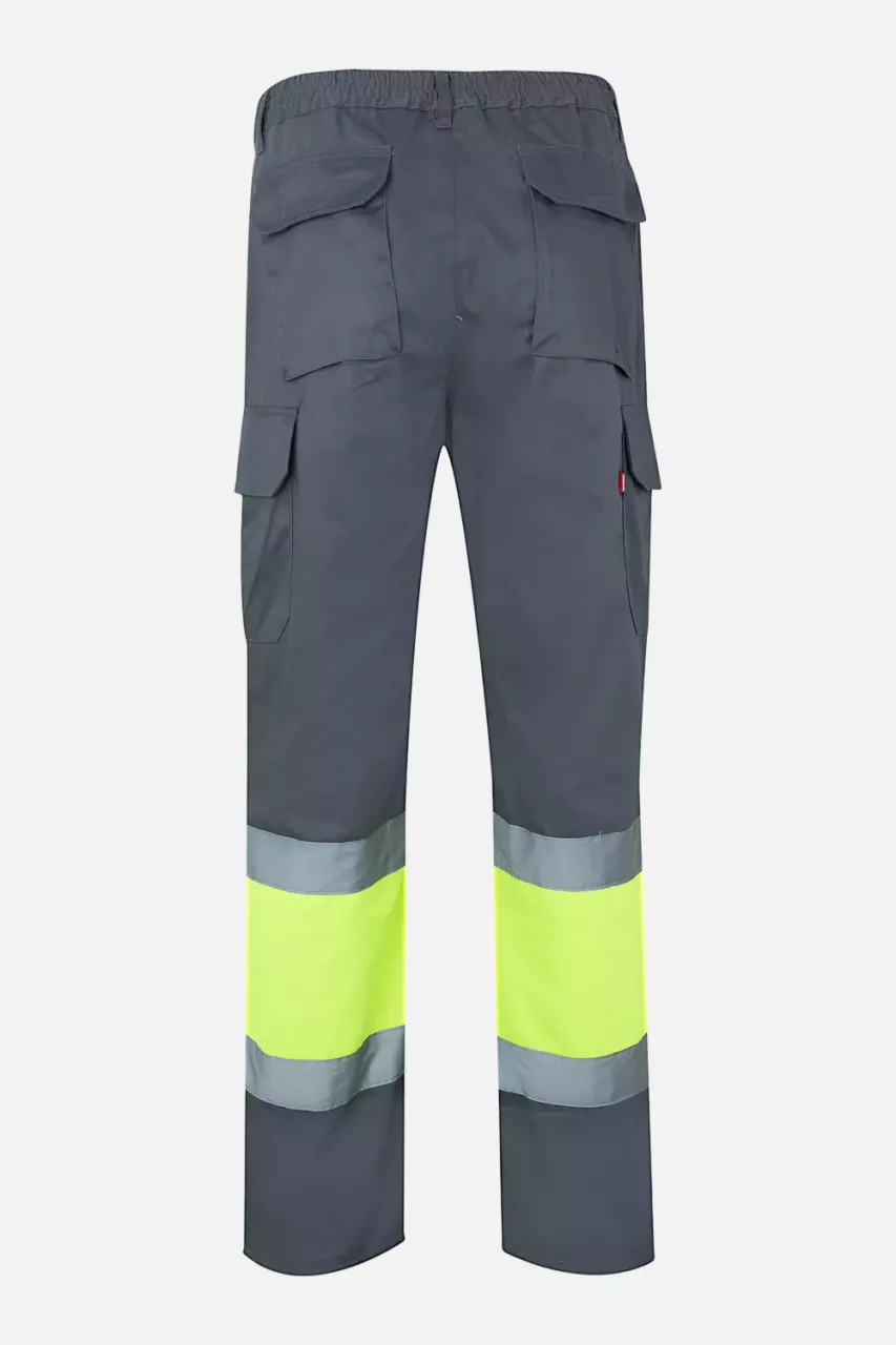 Velilla 0157-08-20-2, High-Vis Trousers, Size 4XL/5XL, Grey/Hi-Vis Yellow, image 2, gallery thumbnail