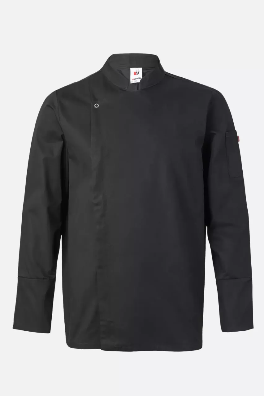 Velilla 405204-00, Long Sleeved Chef Jacket, Black, image 1, gallery thumbnail