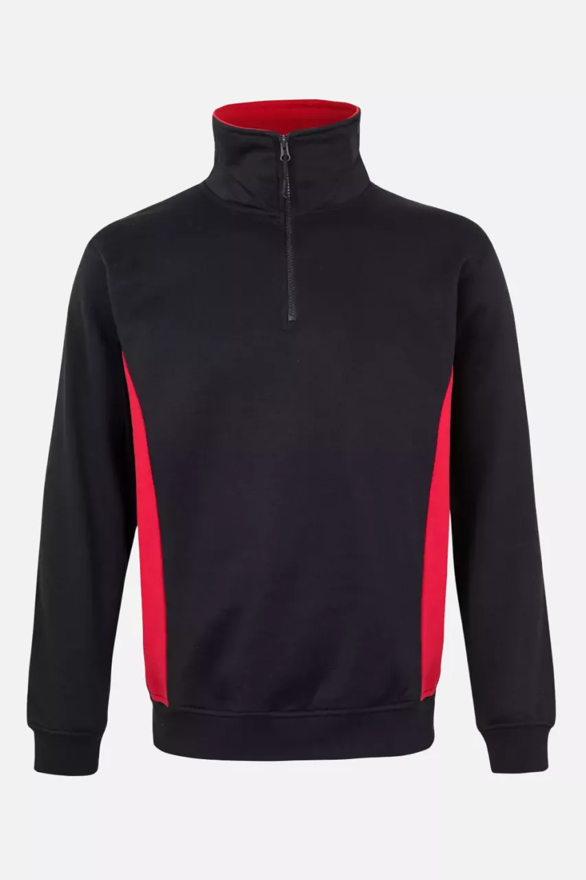 Velilla 105704-00-12, Arbeitssweatshirt, Schwarz/Rot, image 1, gallery thumbnail