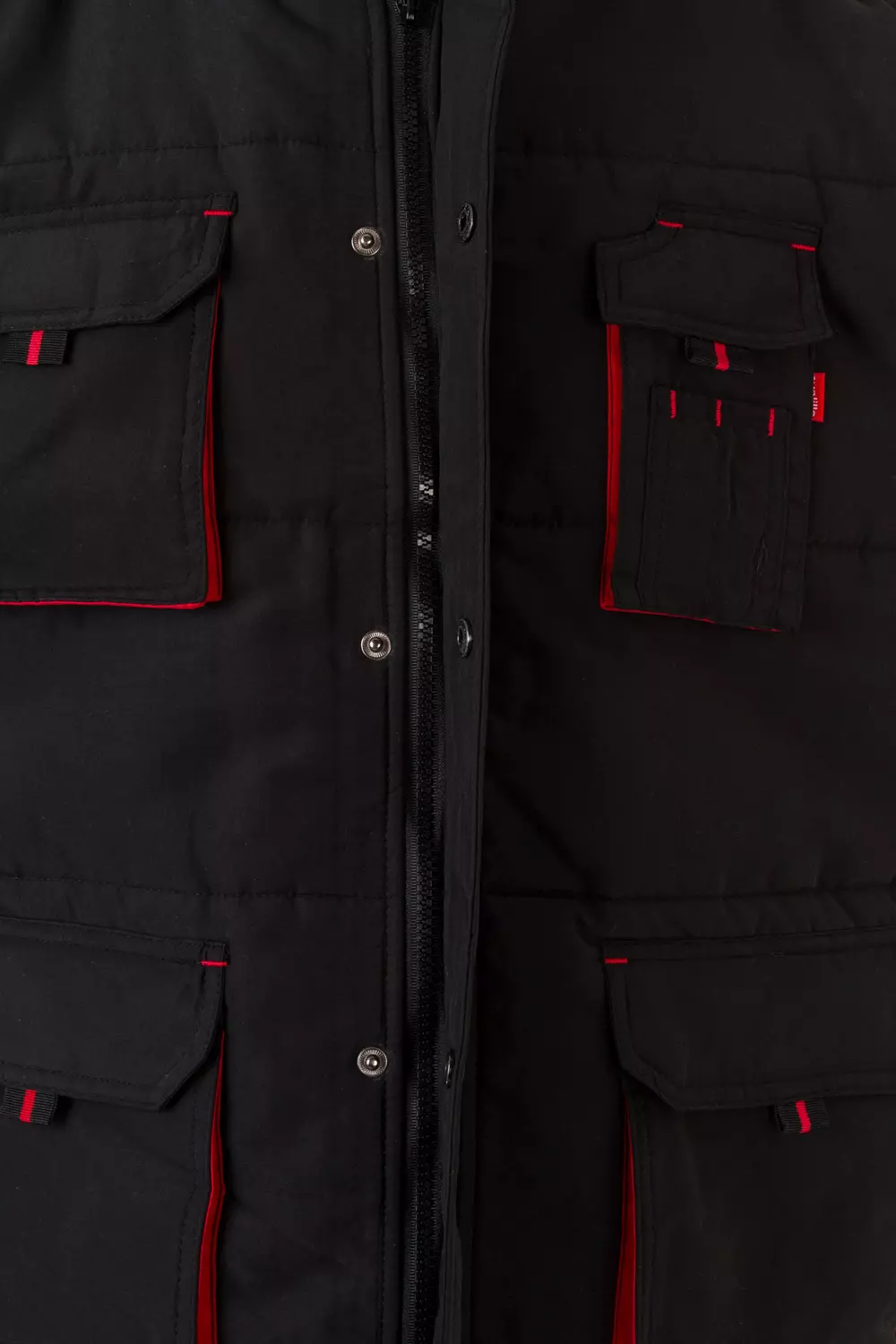 Velilla 205902-00-12, Wattierte Arbeitsweste, Schwarz/Rot, image 6