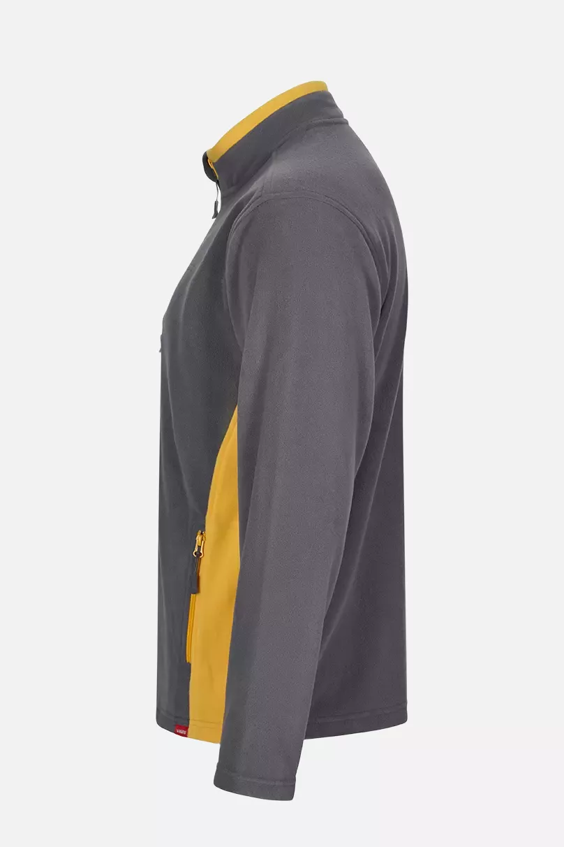 Velilla 201504-08-17, Fleece Jacket, Grey/Yellow, image 3