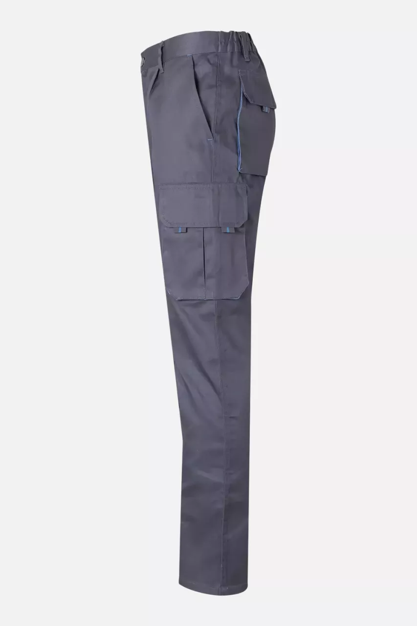 Velilla 103004-08-05, Work Trousers, Grey/Sky Blue, image 4, gallery thumbnail