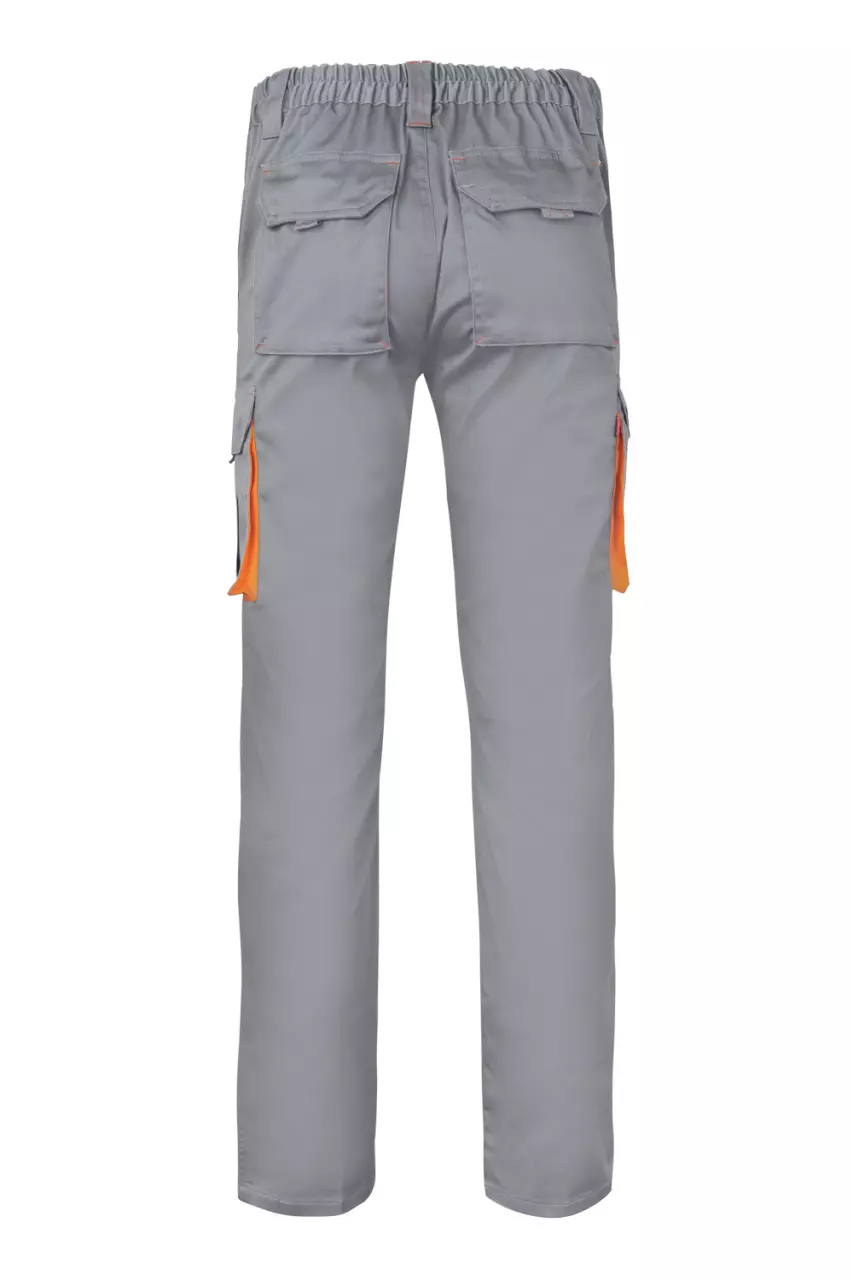 Velilla 103024S-08-16, Work Trousers, Grey/Orange, image 6, gallery thumbnail