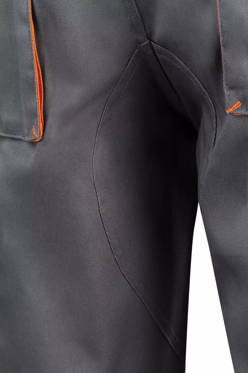 Velilla 103007-08-16, Work Shorts, Grey/Orange, image 2, gallery thumbnail
