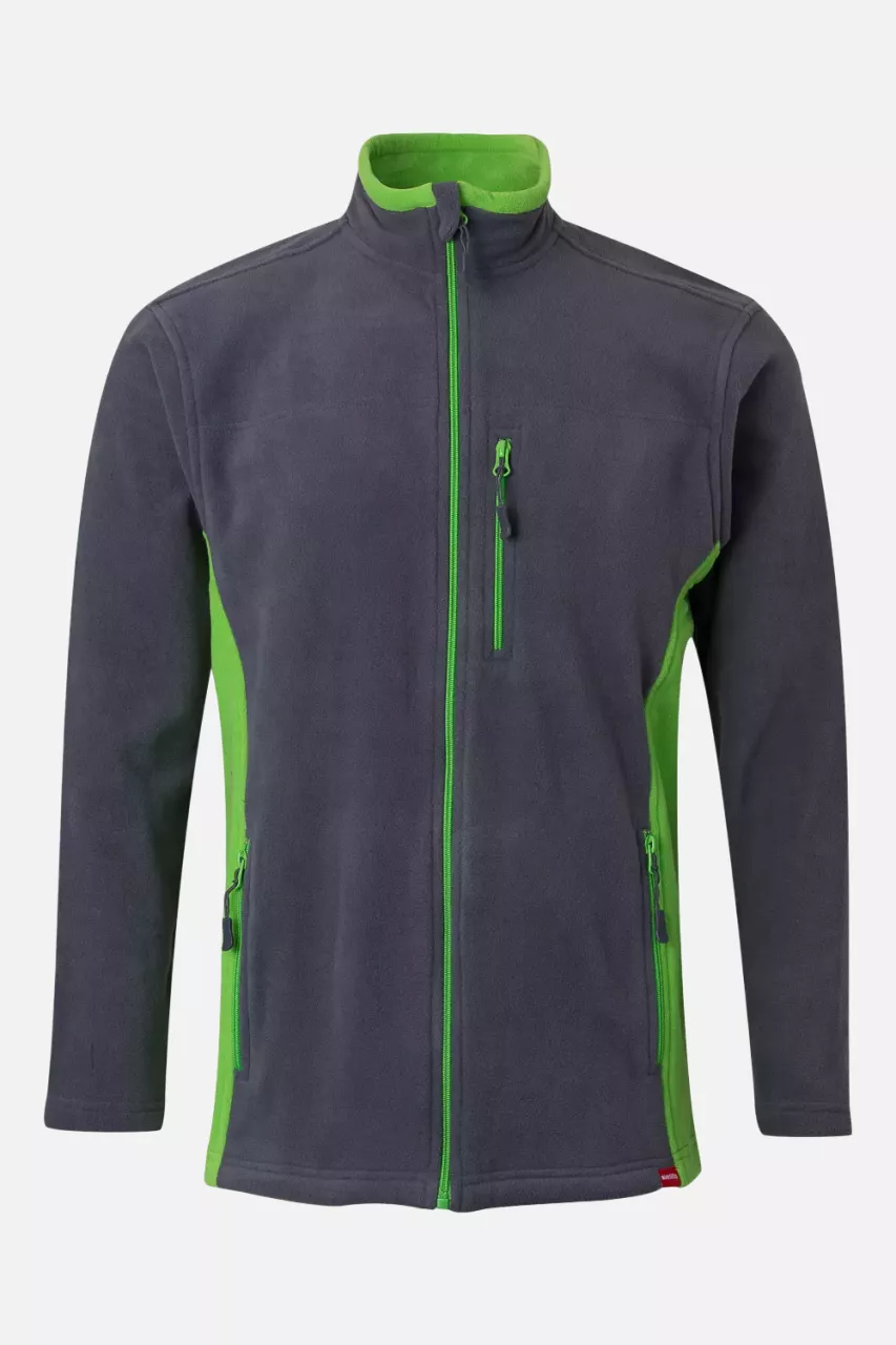 Velilla 201504-08-25, Fleecejacke, Grau/Limetten-Grün, image 1, gallery thumbnail