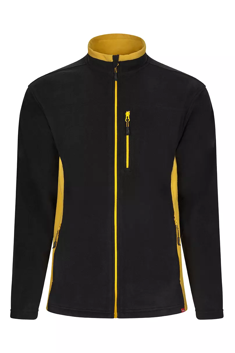 Velilla Fleece Jacket, Black/Yellow