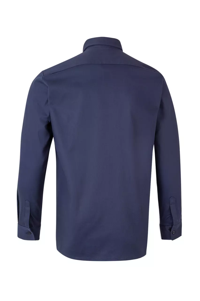 Velilla 533-01, Langarm-Arbeitshemd, Marineblau, image 3, gallery thumbnail