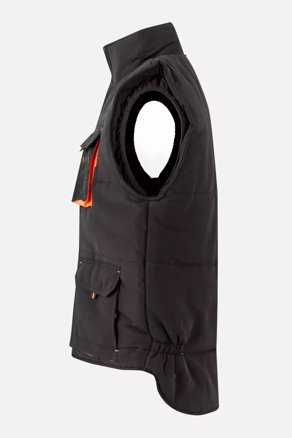 Velilla 205902-00-16, Padded Work Vest, Black/Orange, image 6
