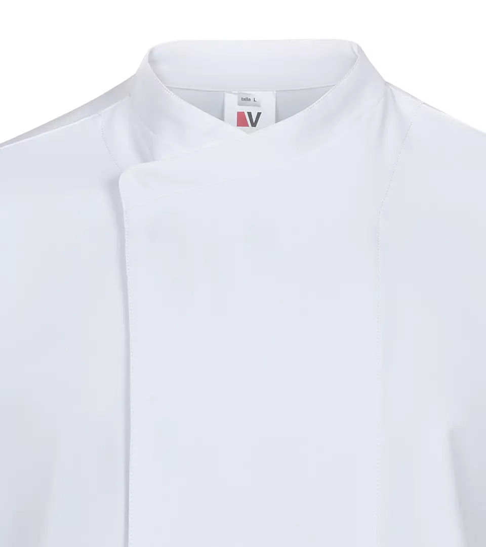 Velilla 405209-07, Short-Sleeved Chef Jacket, White, image 4, gallery thumbnail