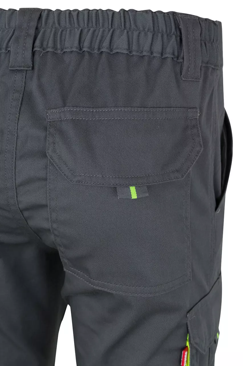 Velilla 303002S-08-20, High-Vis Work Trousers, Grey/Hi-Vis Yellow, image 3, gallery thumbnail