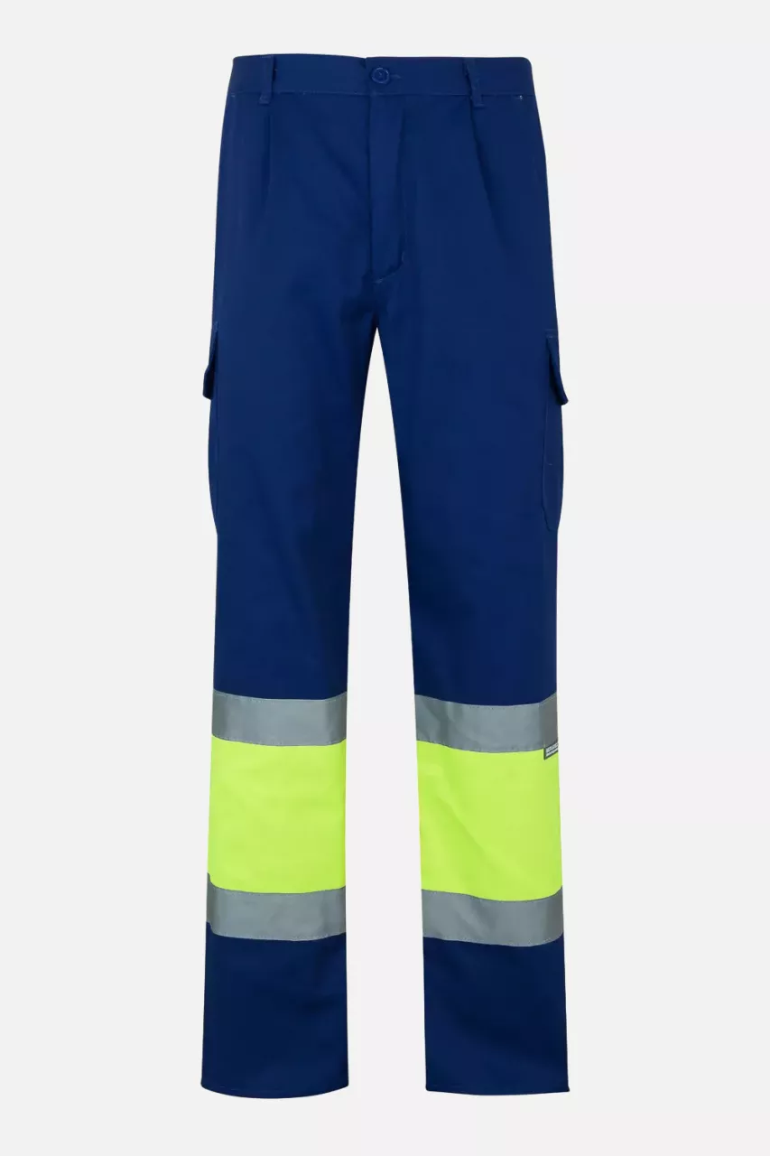 Velilla 0157-09-20-2, Warnschutzhose, Größe 4XL/5XL, Königsblau/Warngelb, image 1, gallery thumbnail