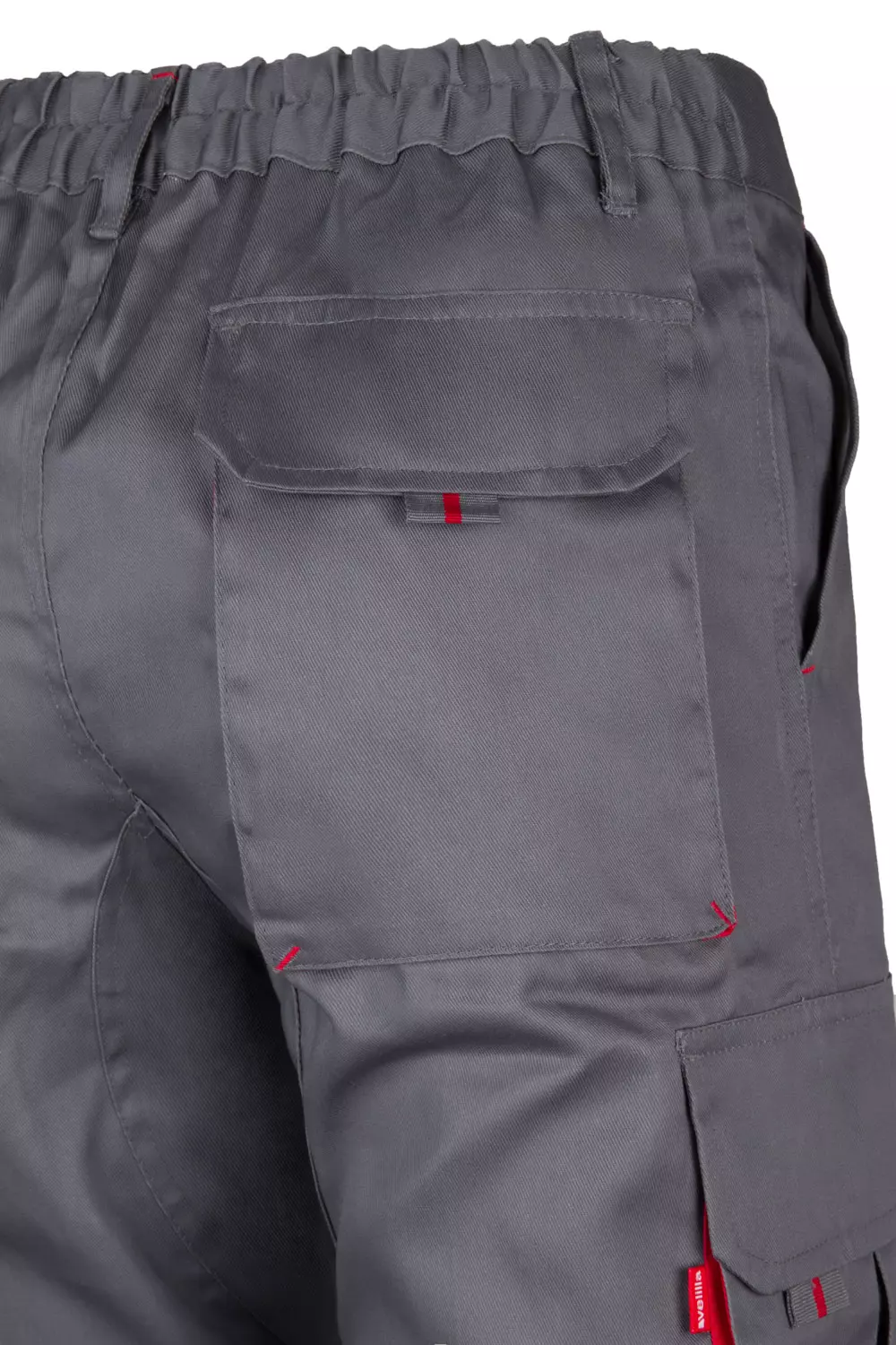 Velilla 103004-08-12, Work Trousers, Grey/Red, image 2