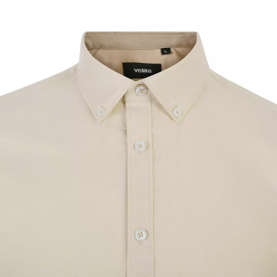 Velilla 405024S-47, Short-Sleeved Work Shirt, Light Beige, image 4, gallery thumbnail