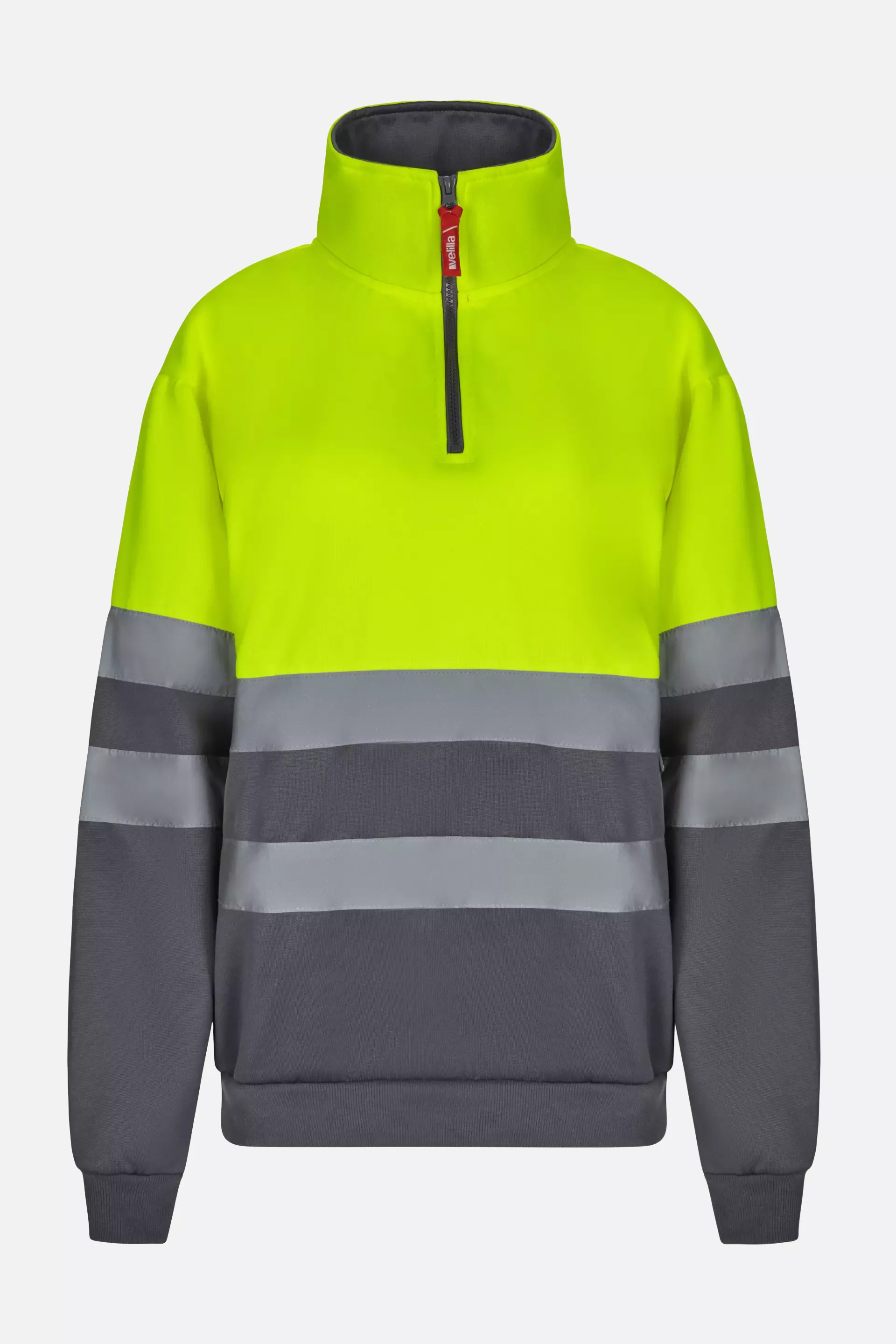 Velilla 305701-08-20, Warnschutz-Sweatshirt, Grau/Warngelb, image 1