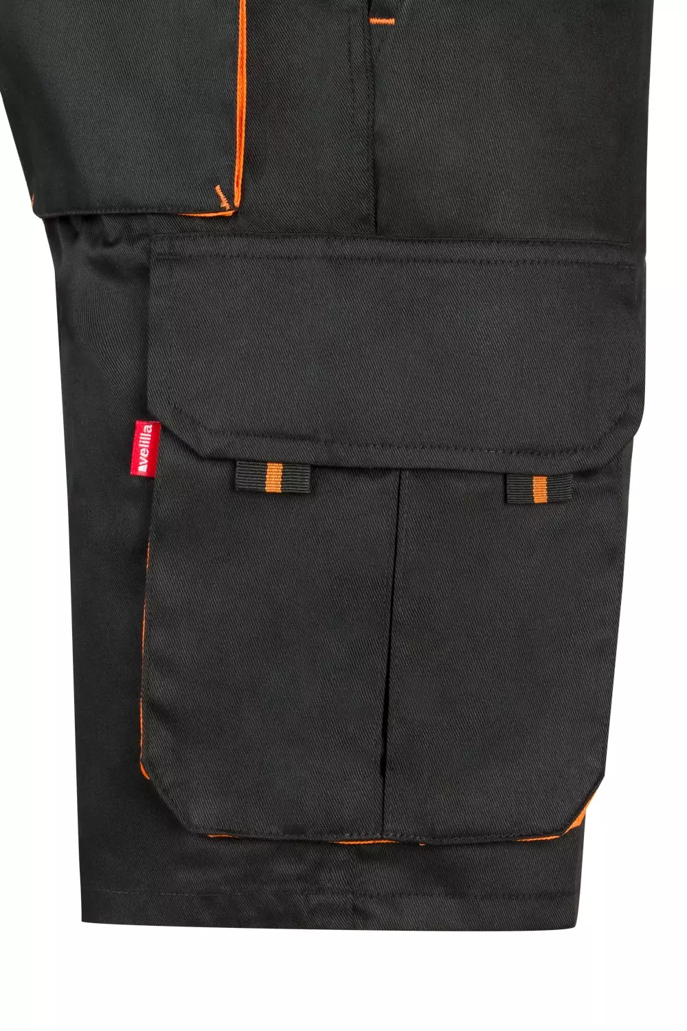 Velilla 103007-00-16, Work Shorts, Black/Orange, image 3