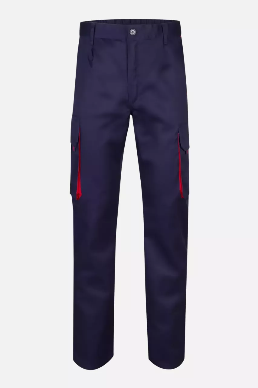 Velilla 103004-01-12, Work Trousers, Marine Blue/Red, image 1, gallery thumbnail