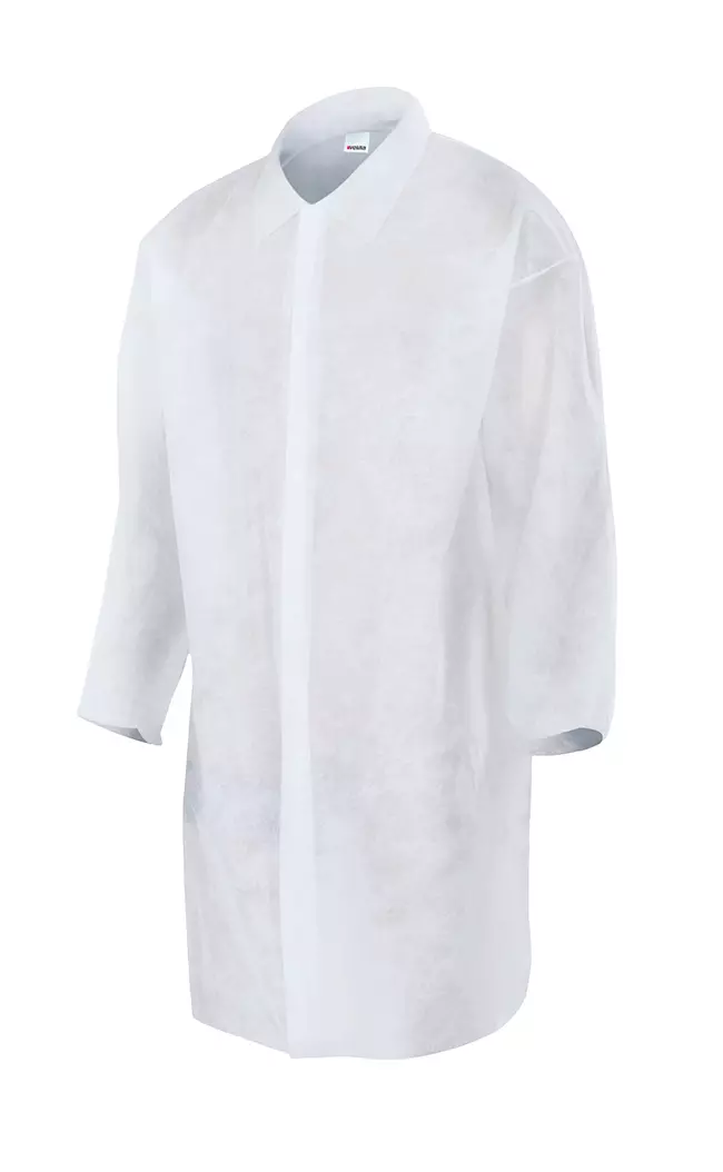 Velilla 66-07, Disposable Work Coat, White, image 1, gallery thumbnail