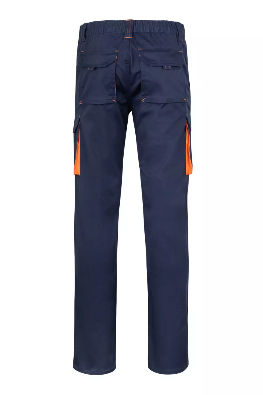 Velilla 103024S-61-16, Work Trousers, Navy Blue/Orange, image 4, gallery thumbnail