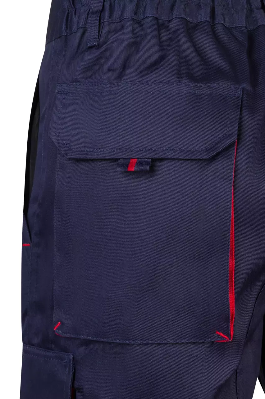 Velilla 103007-01-12, Arbeitsshorts, Marineblau/Rot, image 4, gallery thumbnail