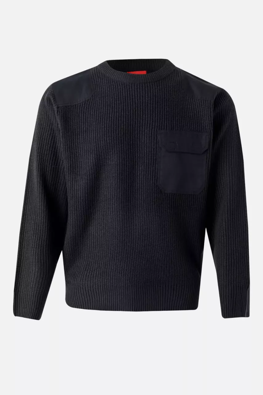 Velilla 100-01, Work Sweater, Marine Blue, image 1, gallery thumbnail
