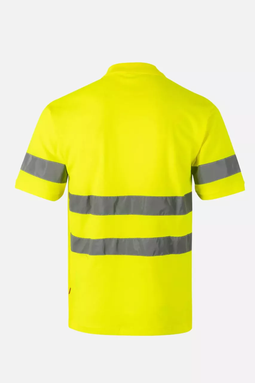 Velilla 305512-20, High-Vis Short Sleeve Polo Shirt, Hi-Vis Yellow, image 5, gallery thumbnail
