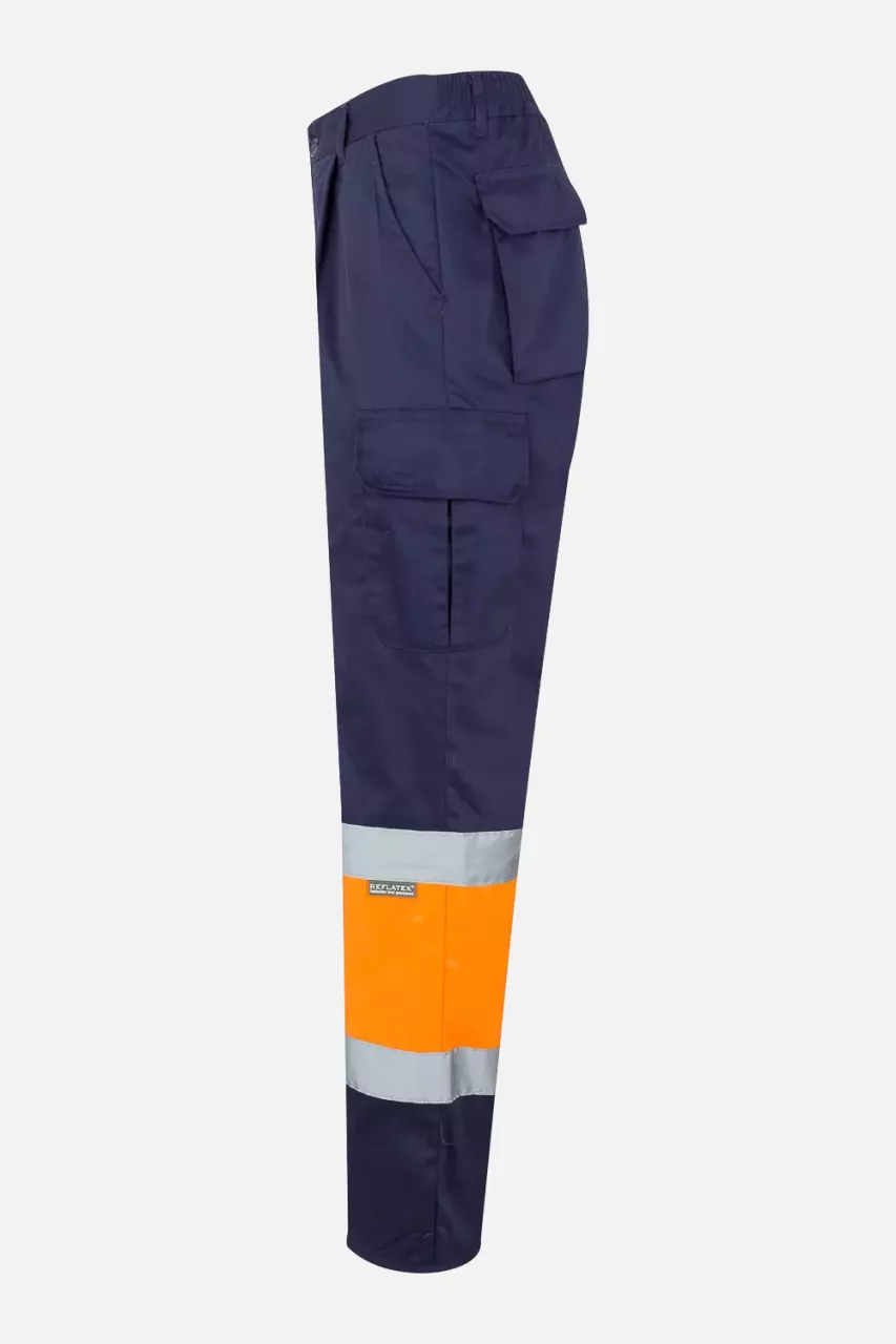 Velilla 0157-01-19-2, Warnschutz-Hose, Größe 4XL/5XL, Marineblau/Warnorange, image 5, gallery thumbnail