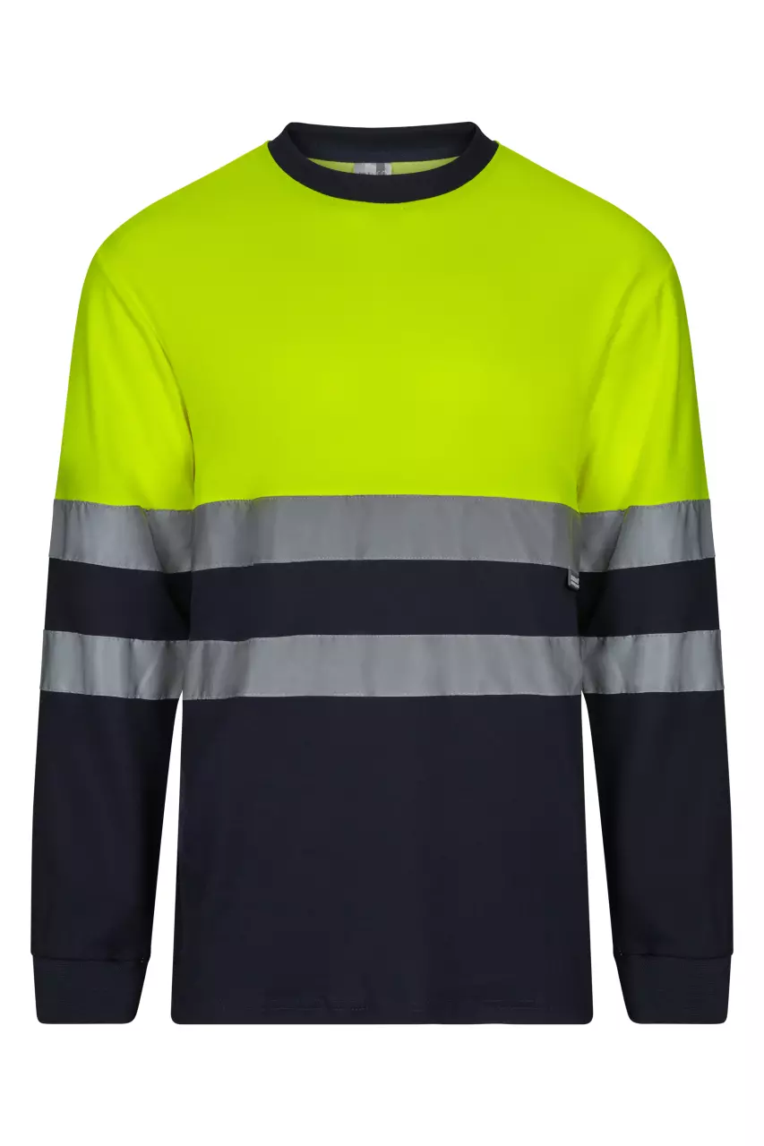 Velilla 305615-61-20, Warnschutz-Langarm T-Shirt, Marineblau/Warngelb, image 1, gallery thumbnail