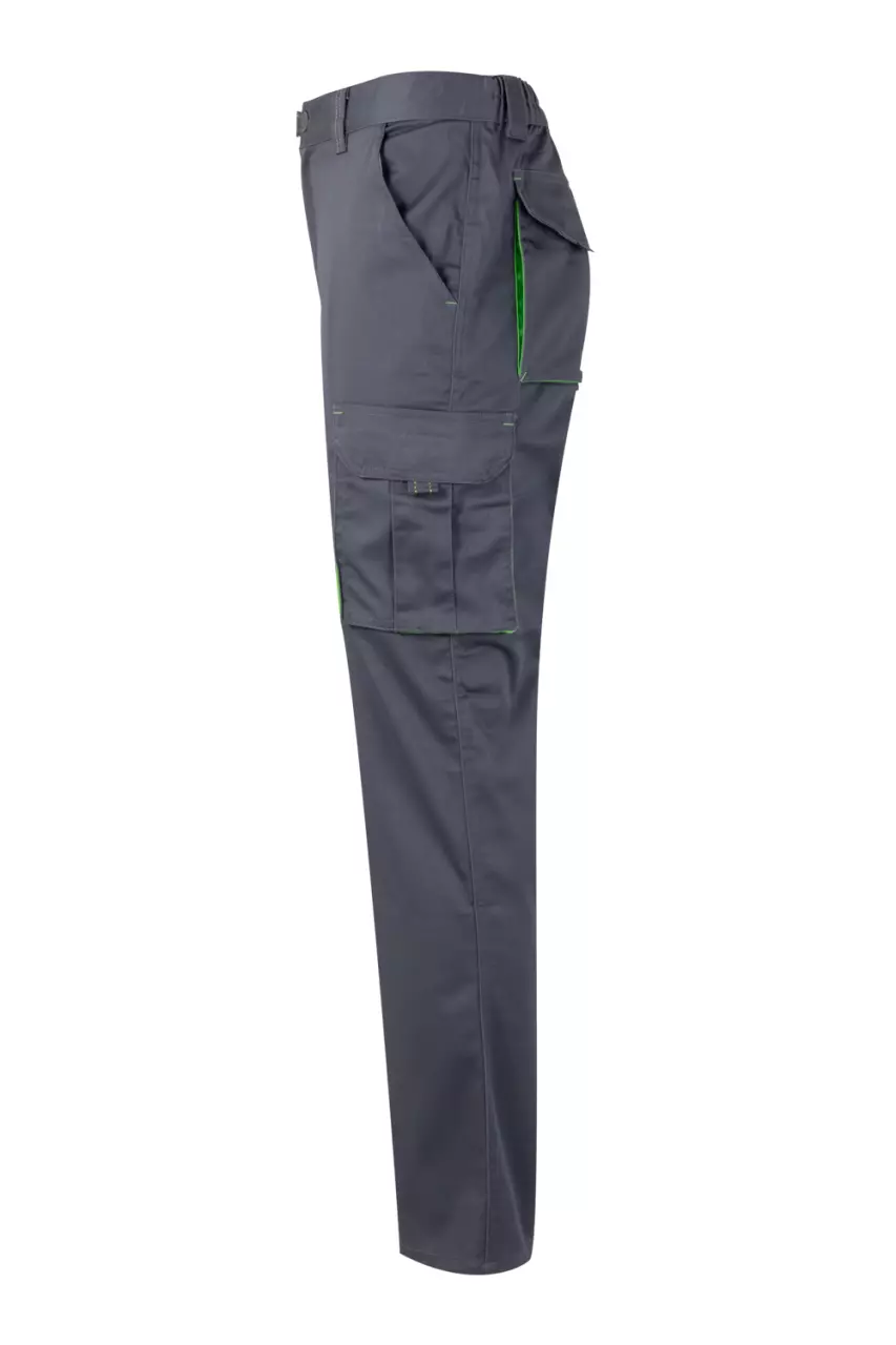 Velilla 103024S-08-25, Work Trousers, Grey/Lime Green, image 4, gallery thumbnail
