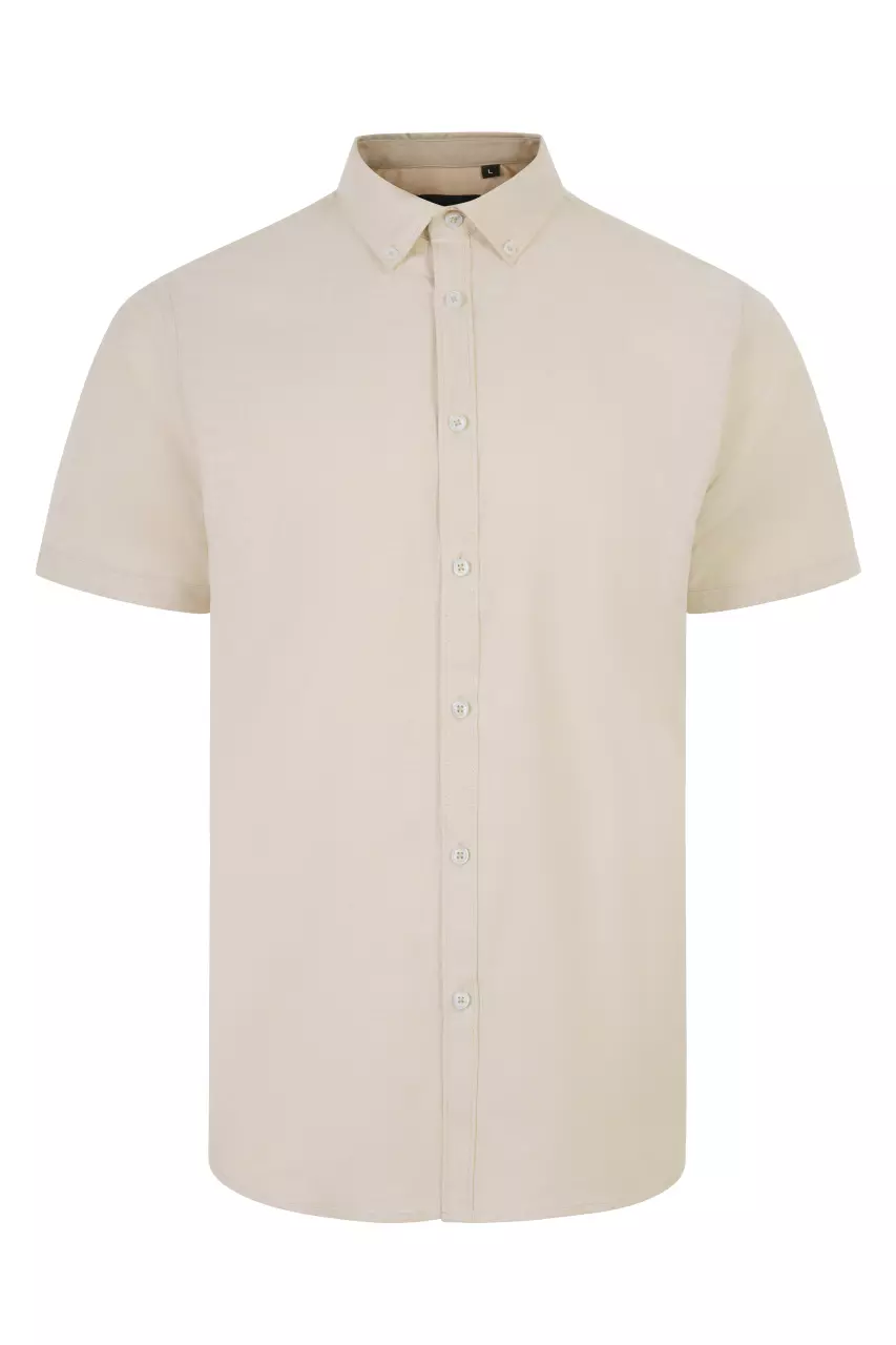 Velilla 405024S-47, Short-Sleeved Work Shirt, Light Beige