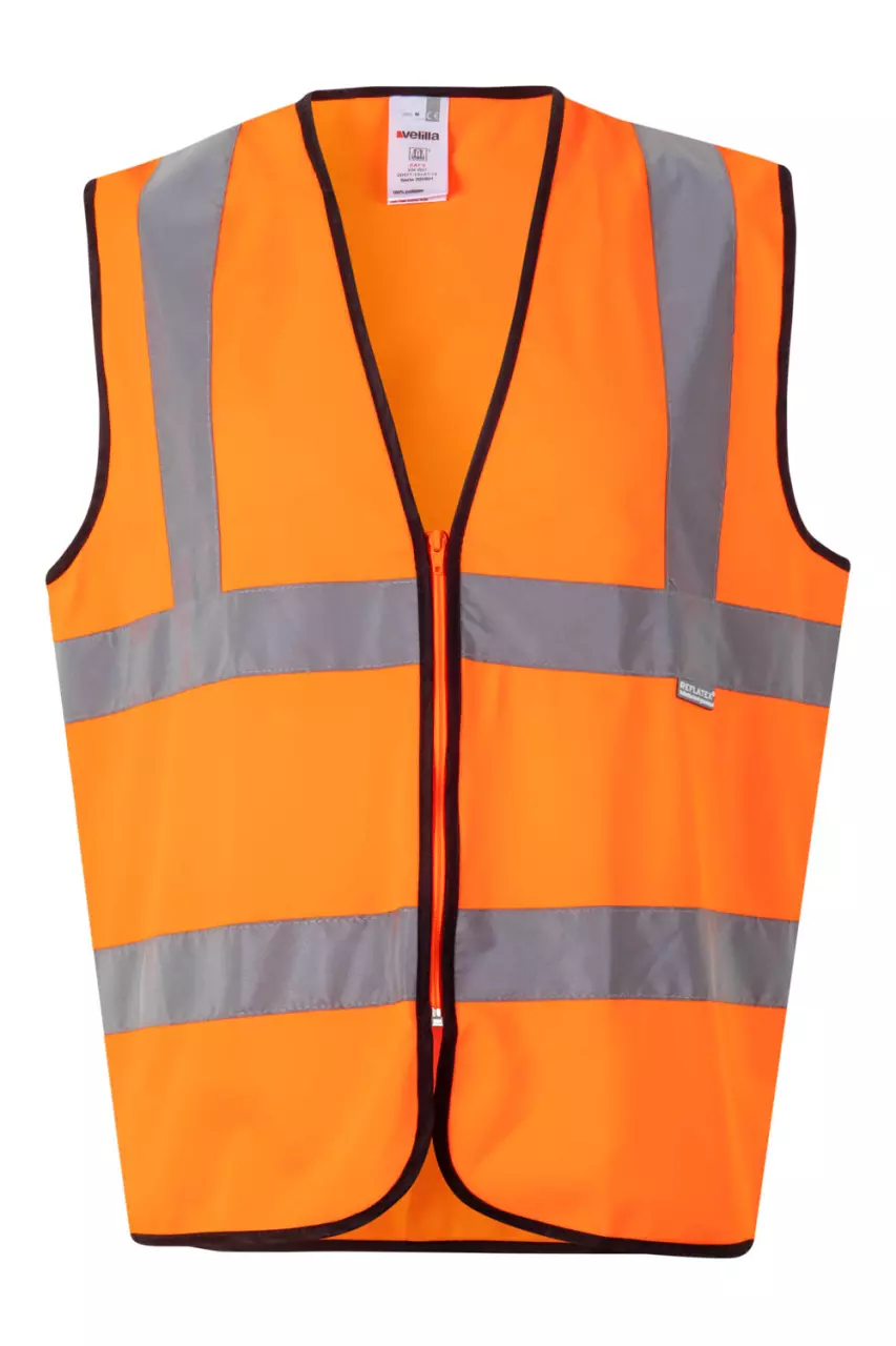 Velilla 305901-19, High-Vis Vest, Hi-Vis Orange