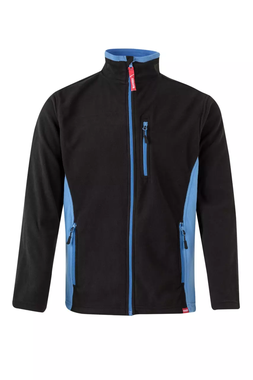 Velilla Fleece Jacket, Black/Sky Blue