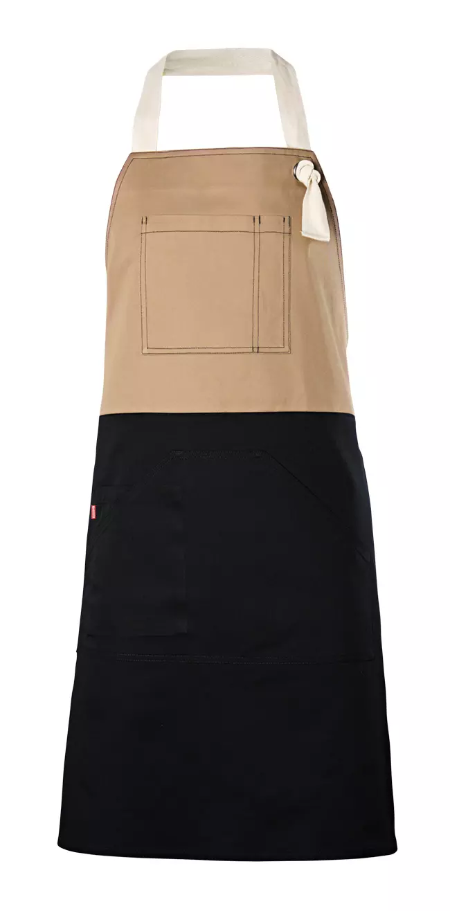 Velilla 404210B-06, Work Apron, Beige/Black