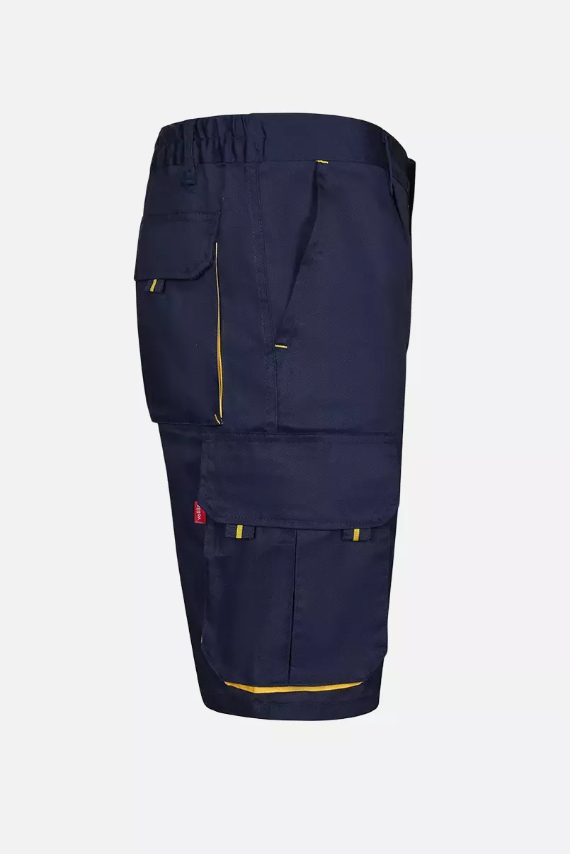 Velilla 103007-61-17, Work Shorts, Navy Blue/Yellow, image 4