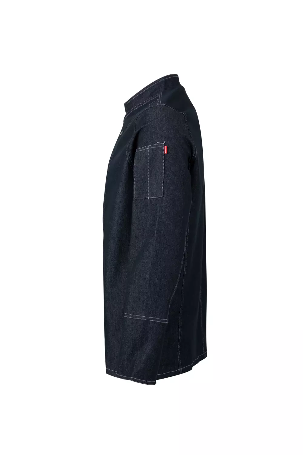 Velilla 405207-64, Long Sleeved Chef Jacket, Dark Blue Denim, image 2